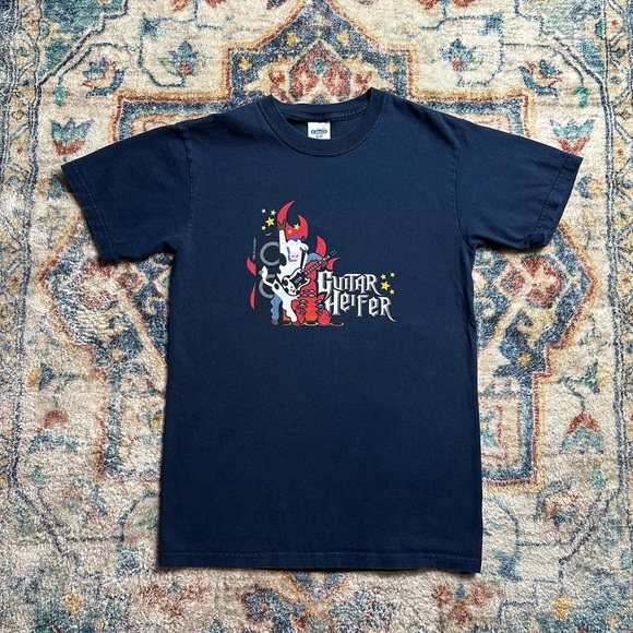Vintage Other - Vintage Cows Guitar Hero Parody T-shirt Small